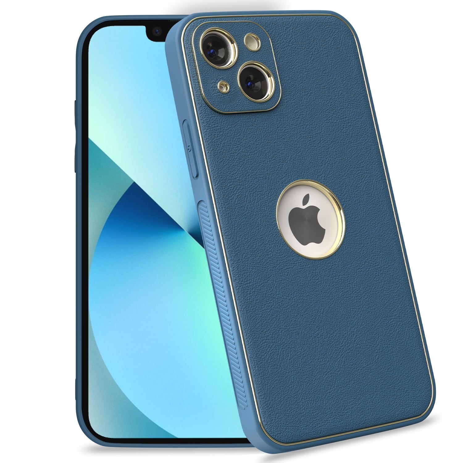 Pikkme blue Chrome back cover for iPhone 13