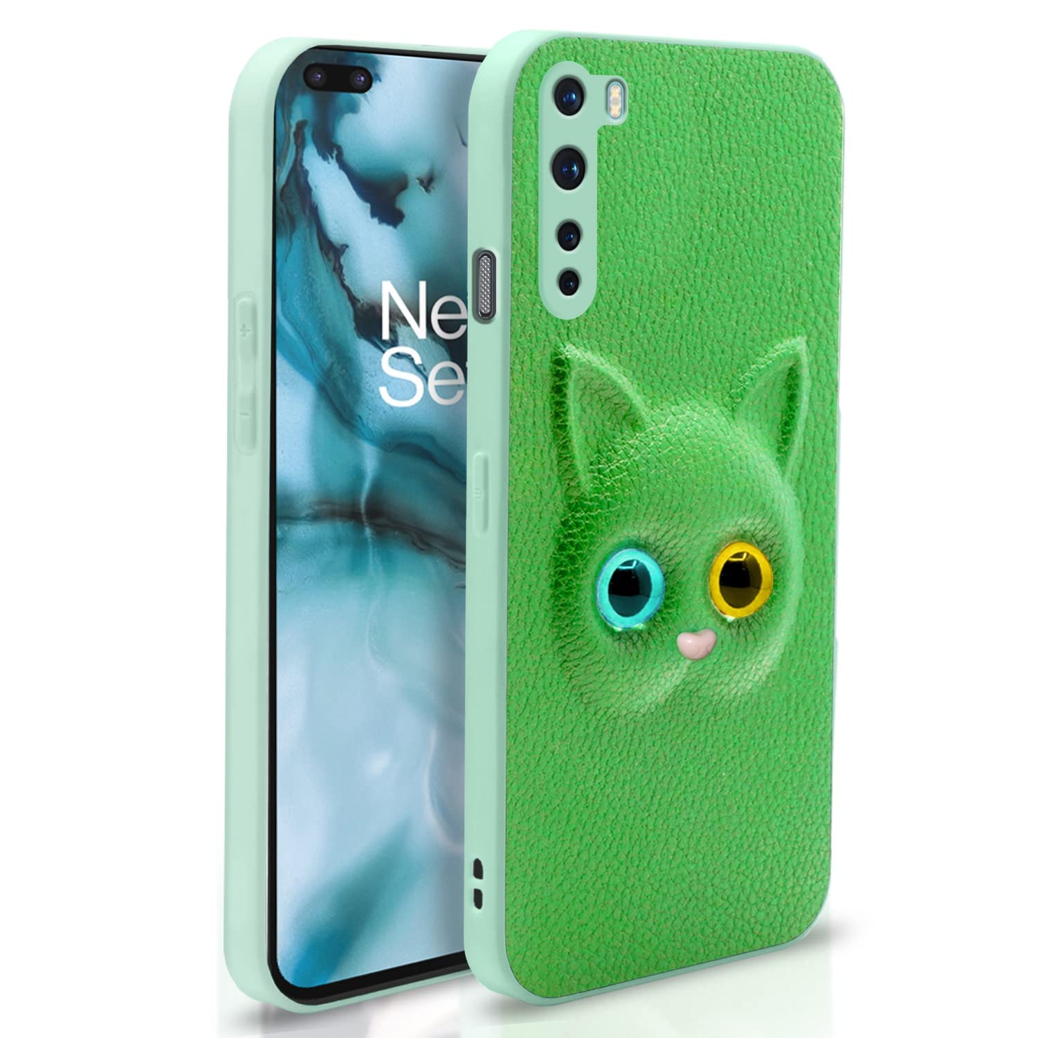 Pikkme OnePlus Nord Cat green back cover