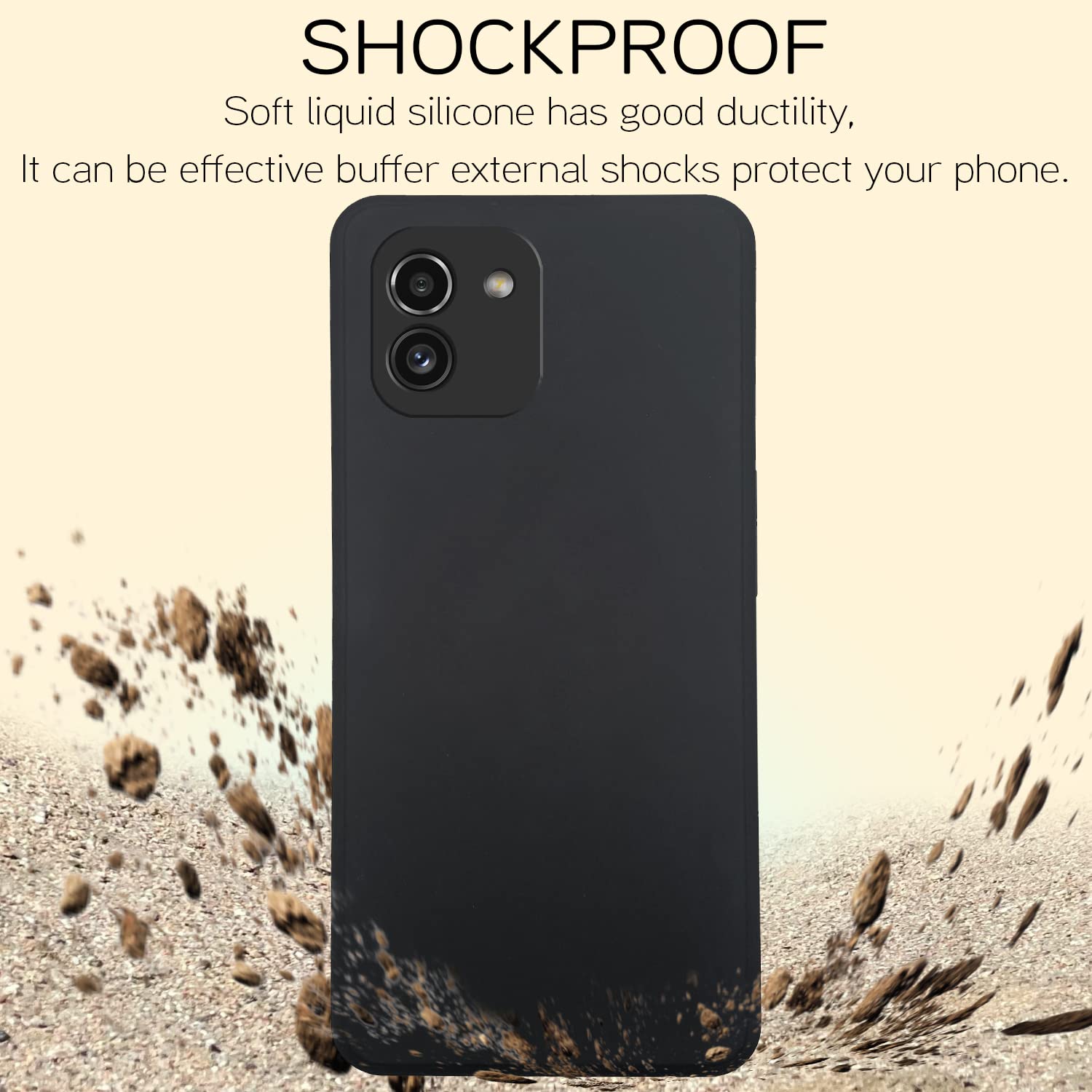 Pikkme Samsung A03 Liquid Silicone black phone cover – photo 8