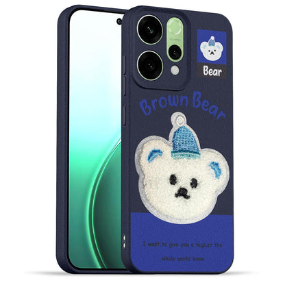 Blue Plush Patch phone cover for Oppo Reno 14 5G – Pikkme