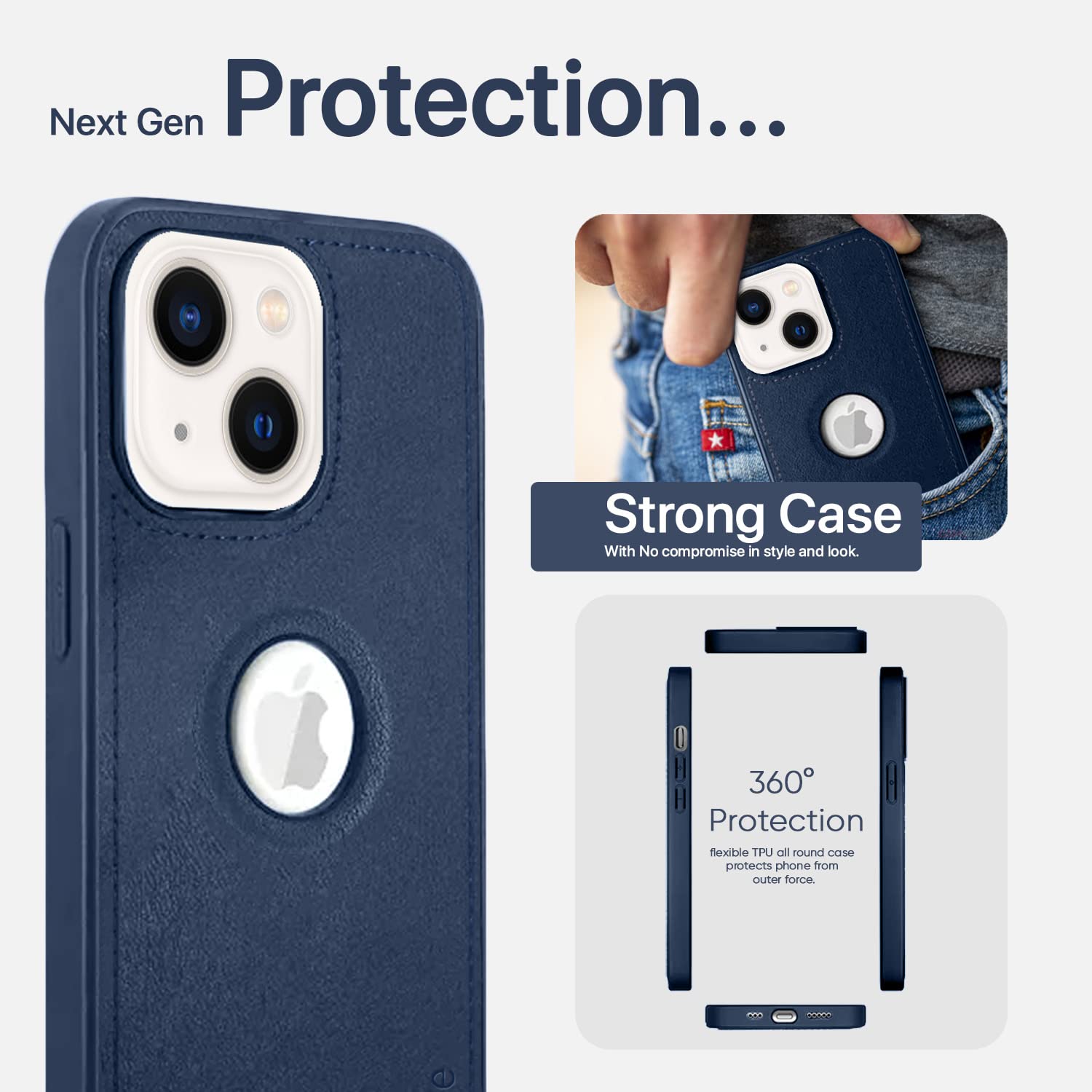 Pikkme blue Leather phone cover for iPhone 13 – photo 7