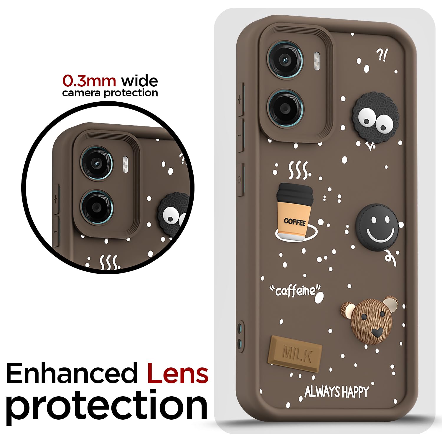 Moto G05/3D Silicone back cover in brown by Pikkme – photo 5