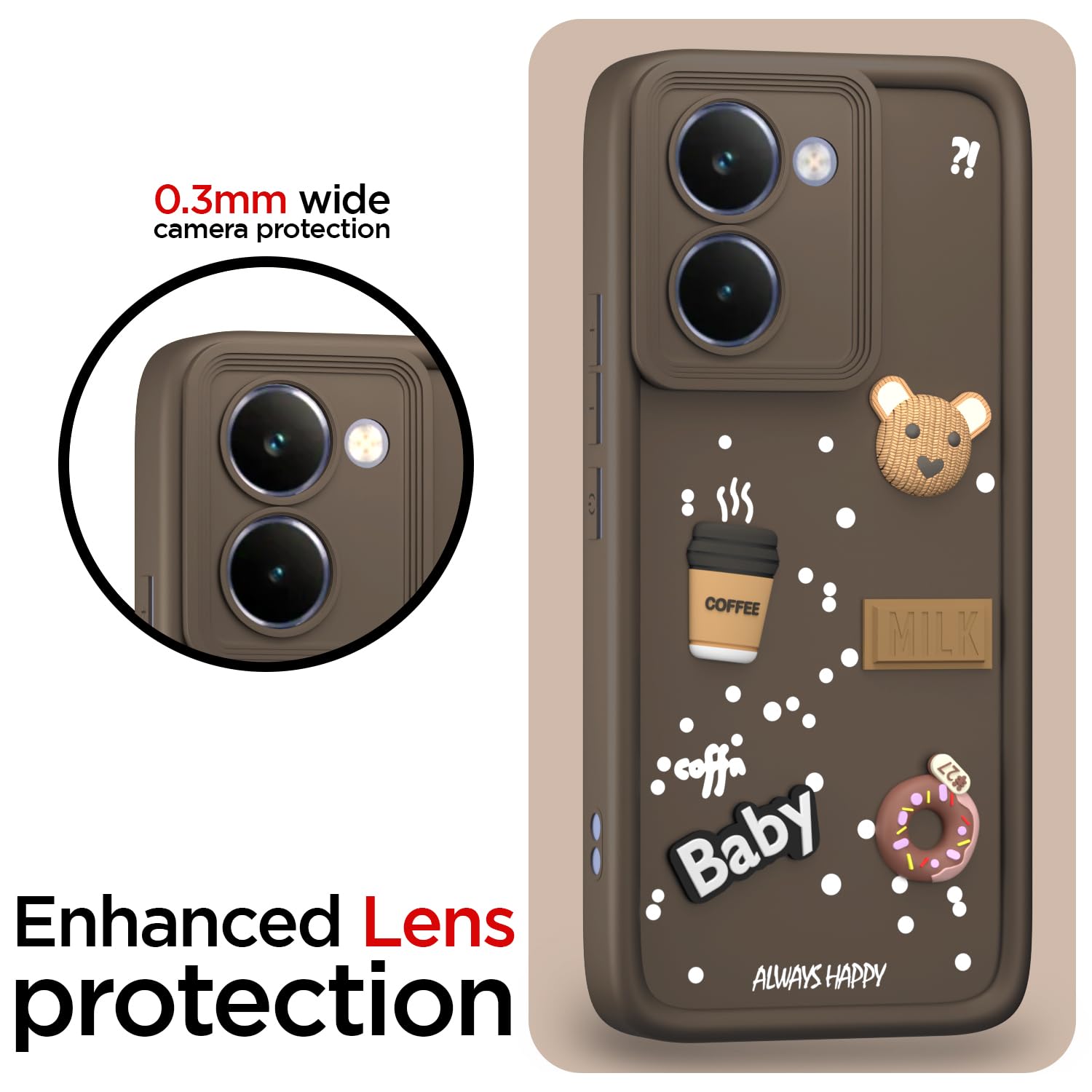 Realme P3 Ultra 5G/3D phone cover in brown by Pikkme – photo 5