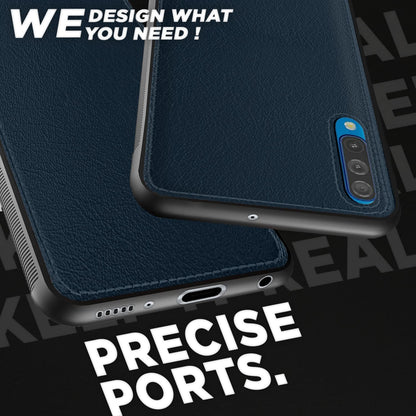 Samsung A50/A30s/A50s Leather phone cover in blue by Pikkme – photo 3