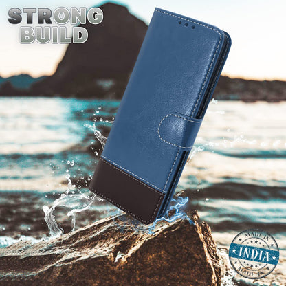 iQOO 11 5G Magnetic flip cover in blue & brown by Pikkme – photo 2