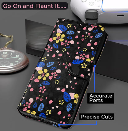 Black flower Wallet mobile flip cover for OnePlus Nord CE 2 5G – Pikkme – photo 4