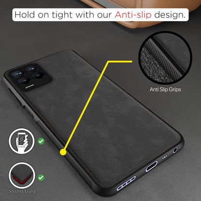 Pikkme Realme 8 4G/8 Pro Leather grey mobile cover – photo 2