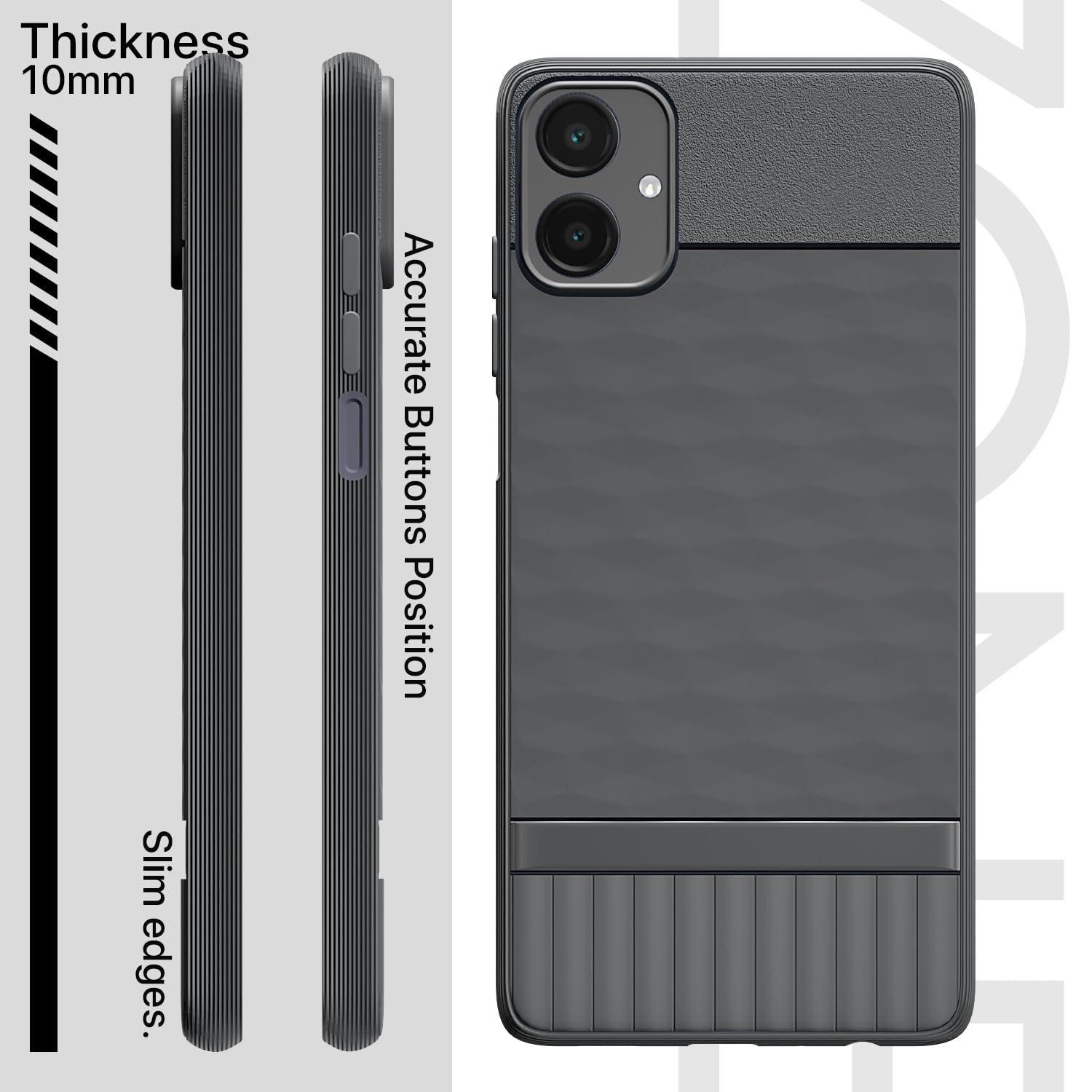 Pikkme Samsung Galaxy M05 / A05 / F05  Gencase Back Cover (Grey)