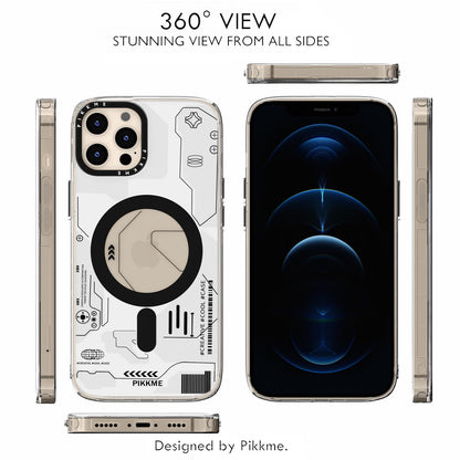 Pikkme  iPhone 12 Pro Max Printmagsafe Back Cover (White)