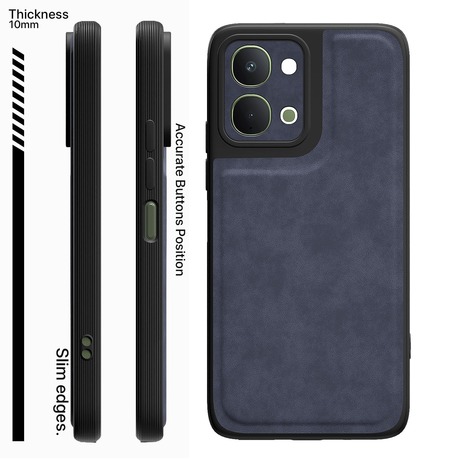 Pikkme Vivo T5x/Y51 Pro/iQOO Z11x 5G Leather blue mobile cover – photo 3