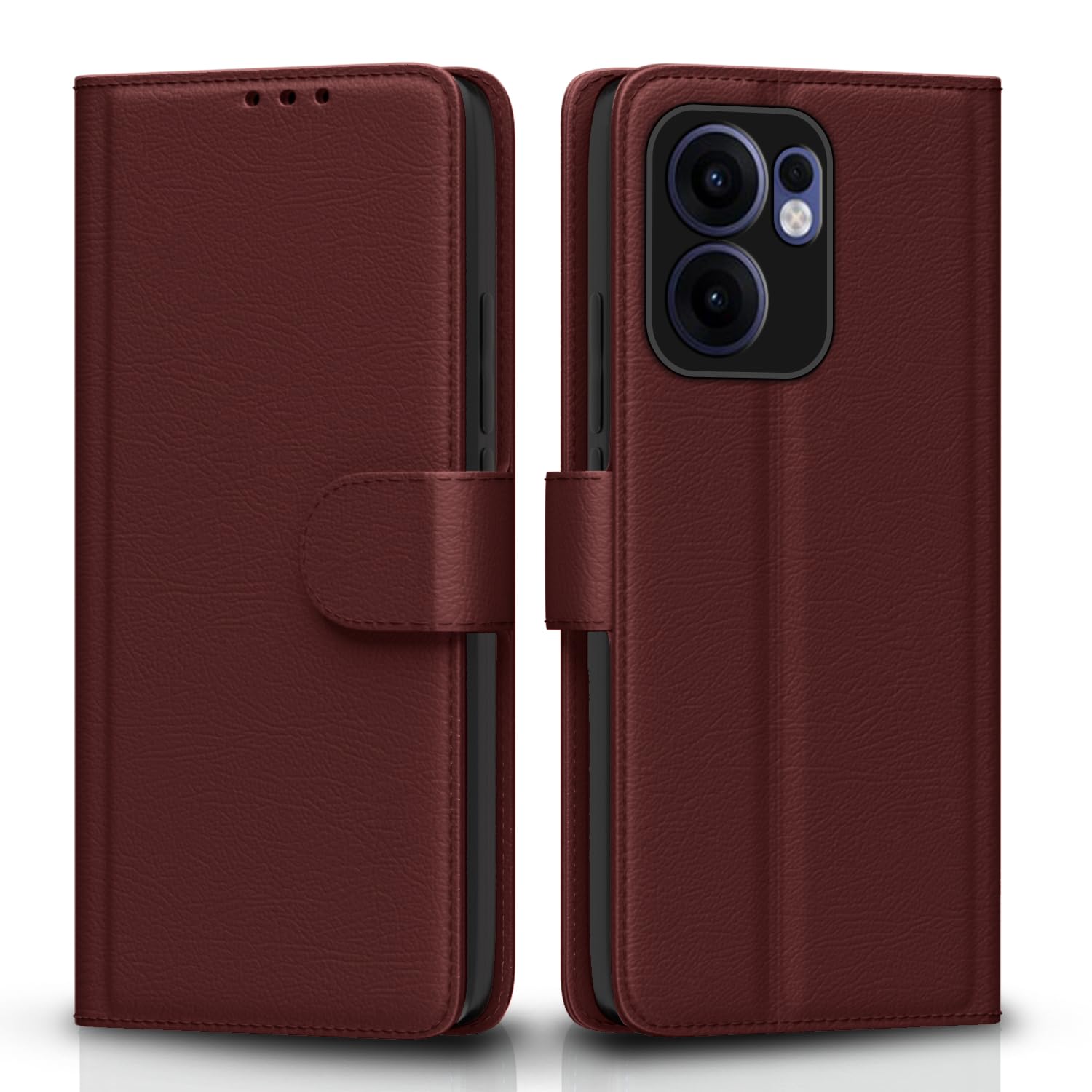 Brown flip case for Oppo Reno 13F 5G – Pikkme