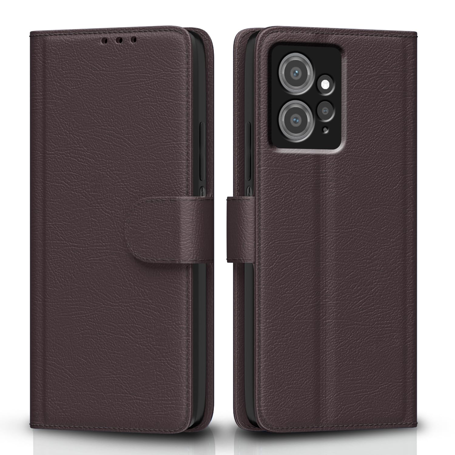 Redmi Note 12 4G wallet flip cover in coffee by Pikkme
