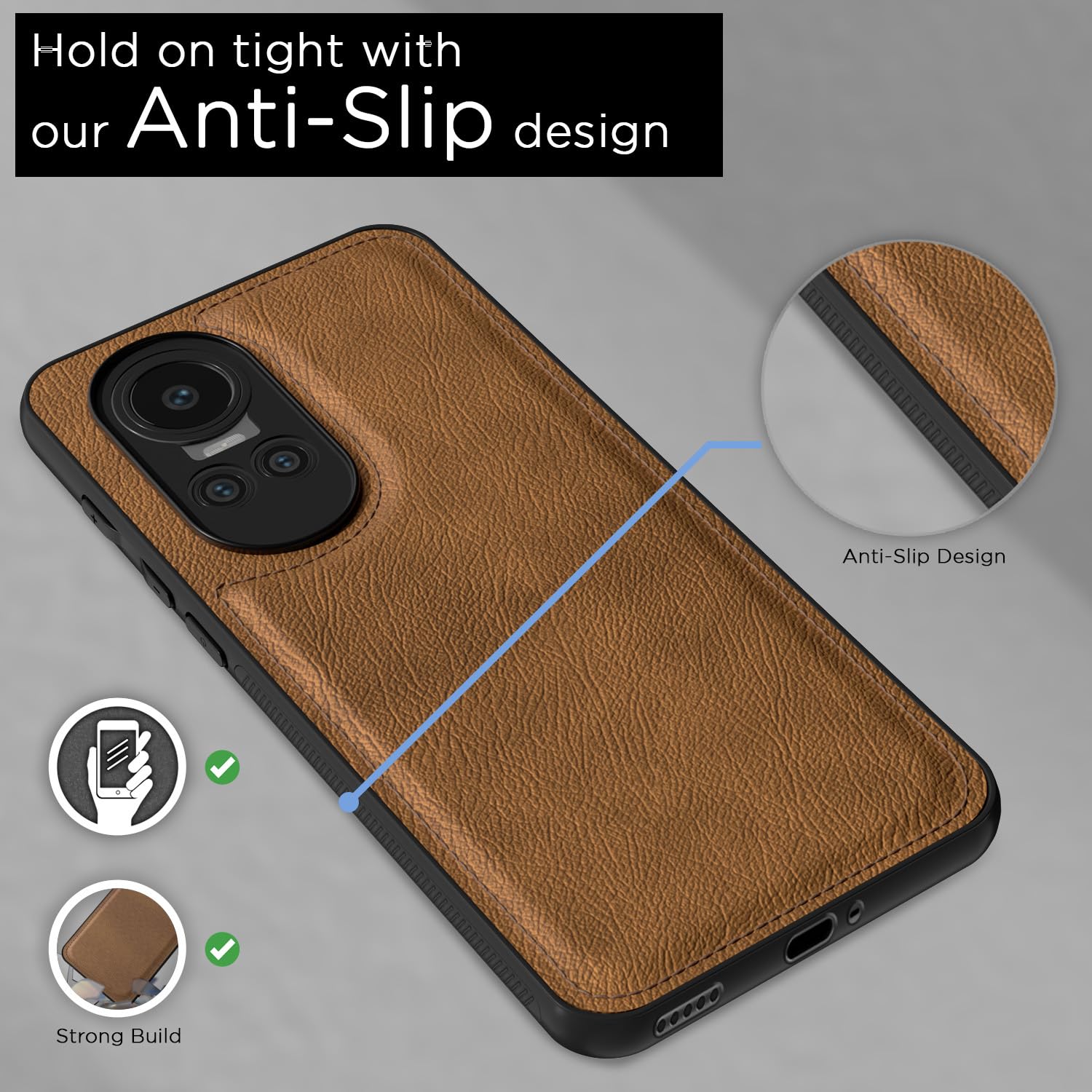 Brown Leather phone cover for Oppo Reno 10 Pro 5G – Pikkme – photo 5