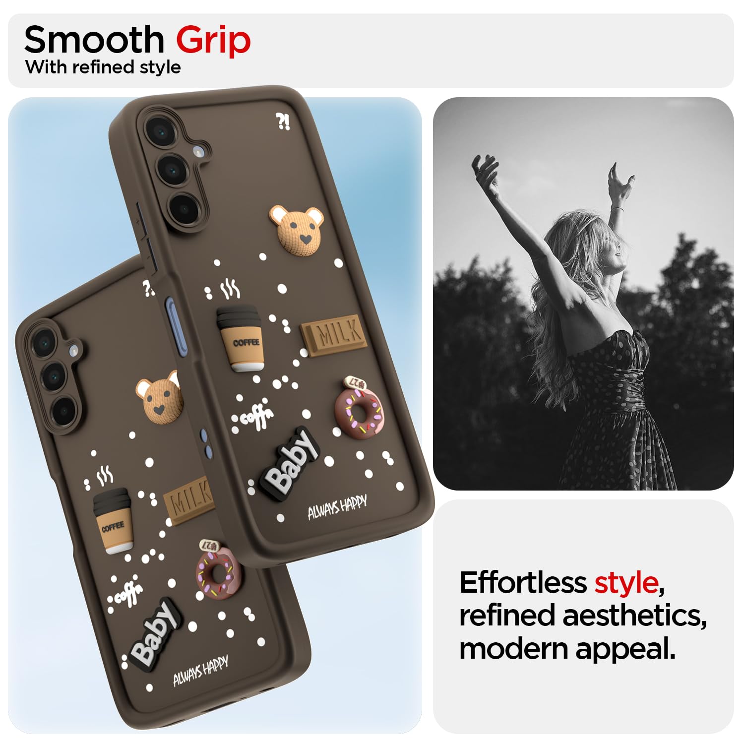 Pikkme Samsung A15 4G/A15 5G brown mobile back cover – photo 2