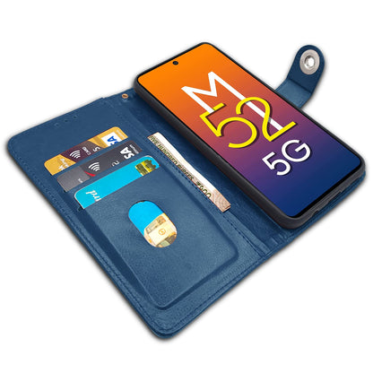 Blue button flip case for Samsung M52 5G – Pikkme – photo 3