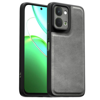Vivo T5x/Y51 Pro/iQOO Z11x 5G Leather mobile back cover in grey by Pikkme