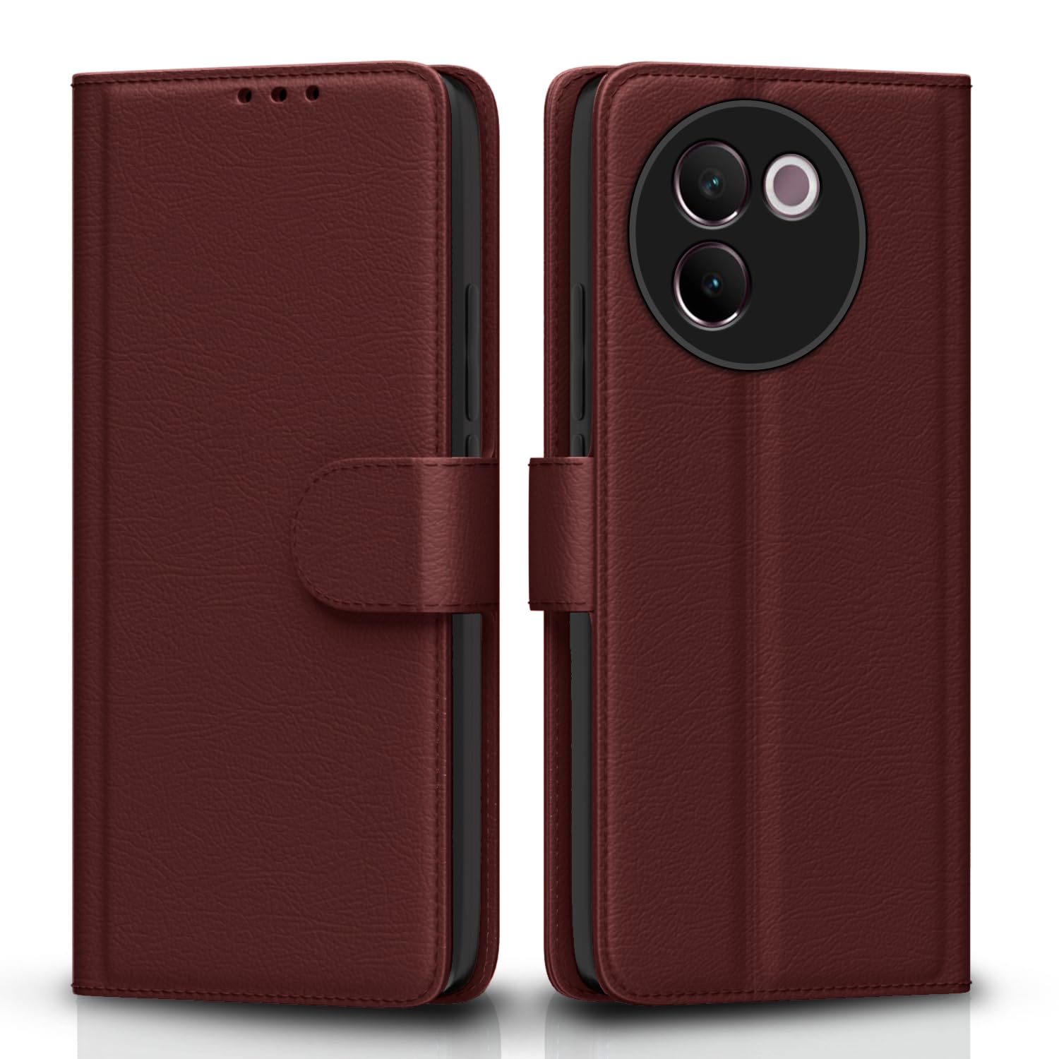 Brown flip case for Vivo V30e 5G – Pikkme