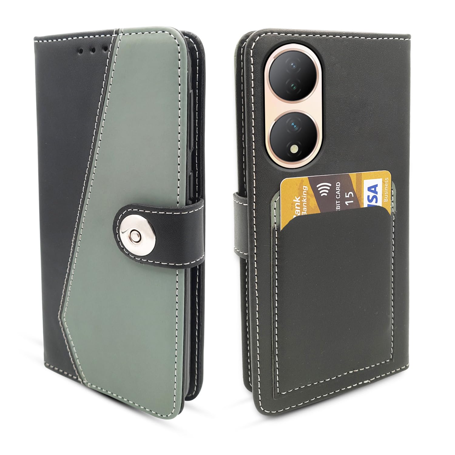 Vivo Y100 5G Magnetic mobile flip cover in grey by Pikkme