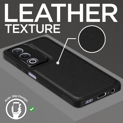 Pikkme  Oppo A3 Pro 5G Leatherback Back Case (Black)