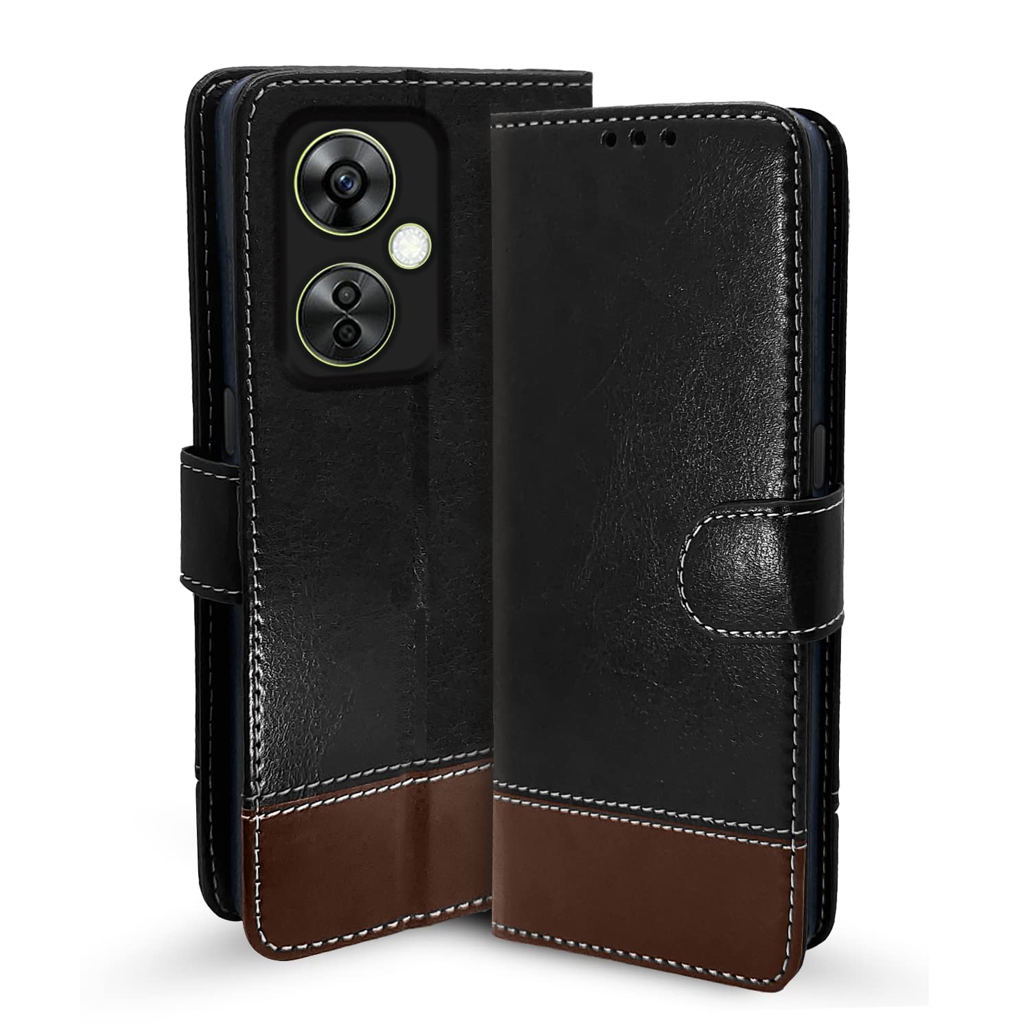 Black & brown Magnetic flip case for OnePlus Nord CE 3 Lite 5G – Pikkme