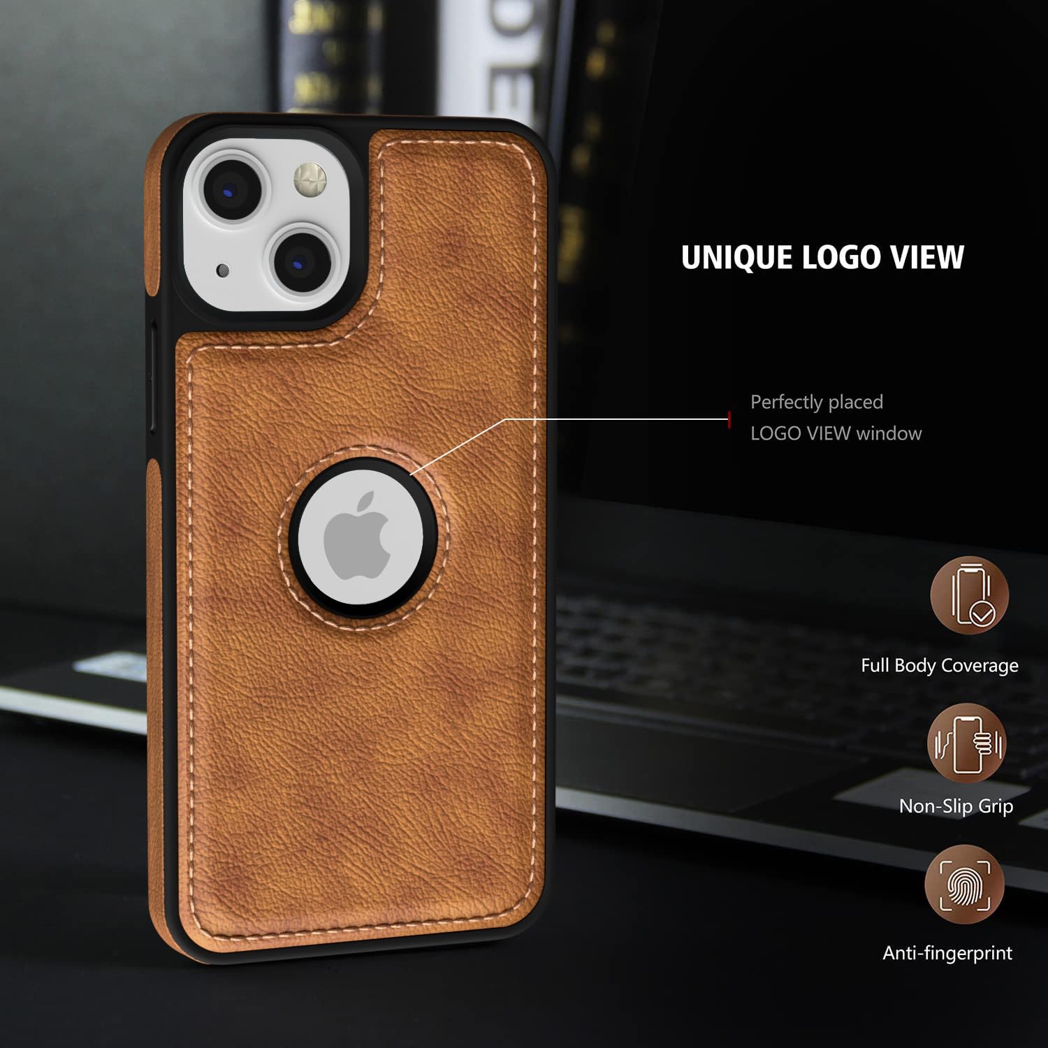 Pikkme iPhone 14 Plus Flexible Pu Leather Back Case (Brown)