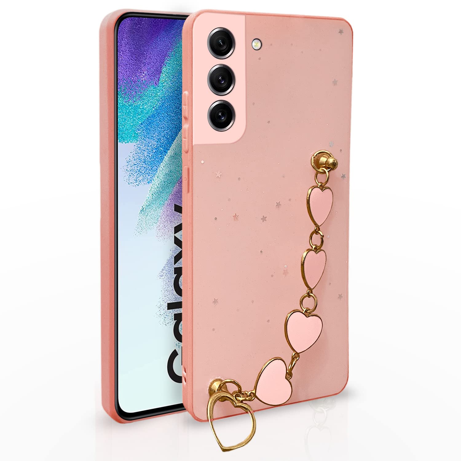 Pikkme Samsung S21 FE 5G Chain pink mobile cover