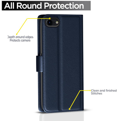 iPhone 7/8 flip cover in blue by Pikkme – photo 3