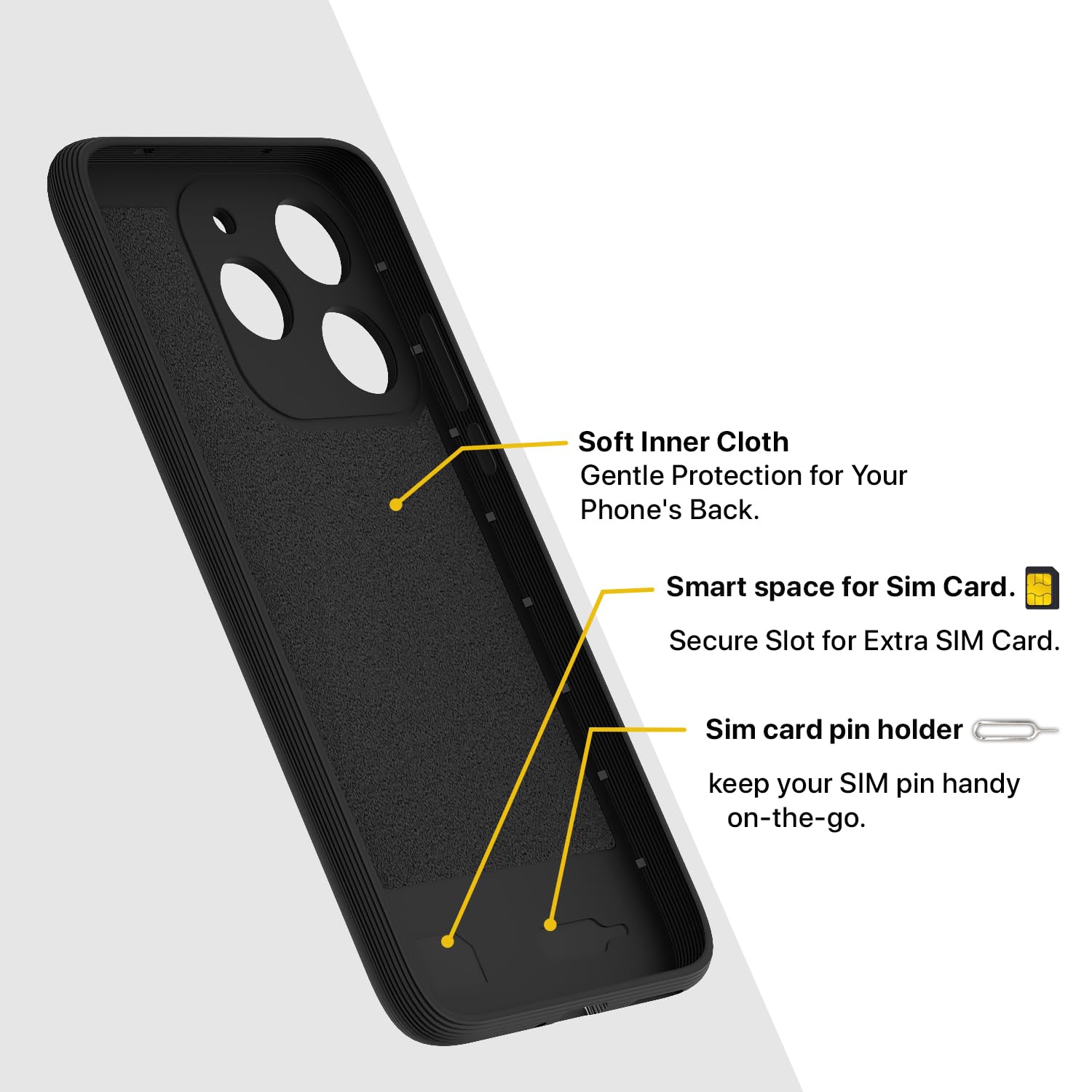Black Silicone mobile back cover for Realme 15T/Narzo 90 5G – Pikkme – photo 6