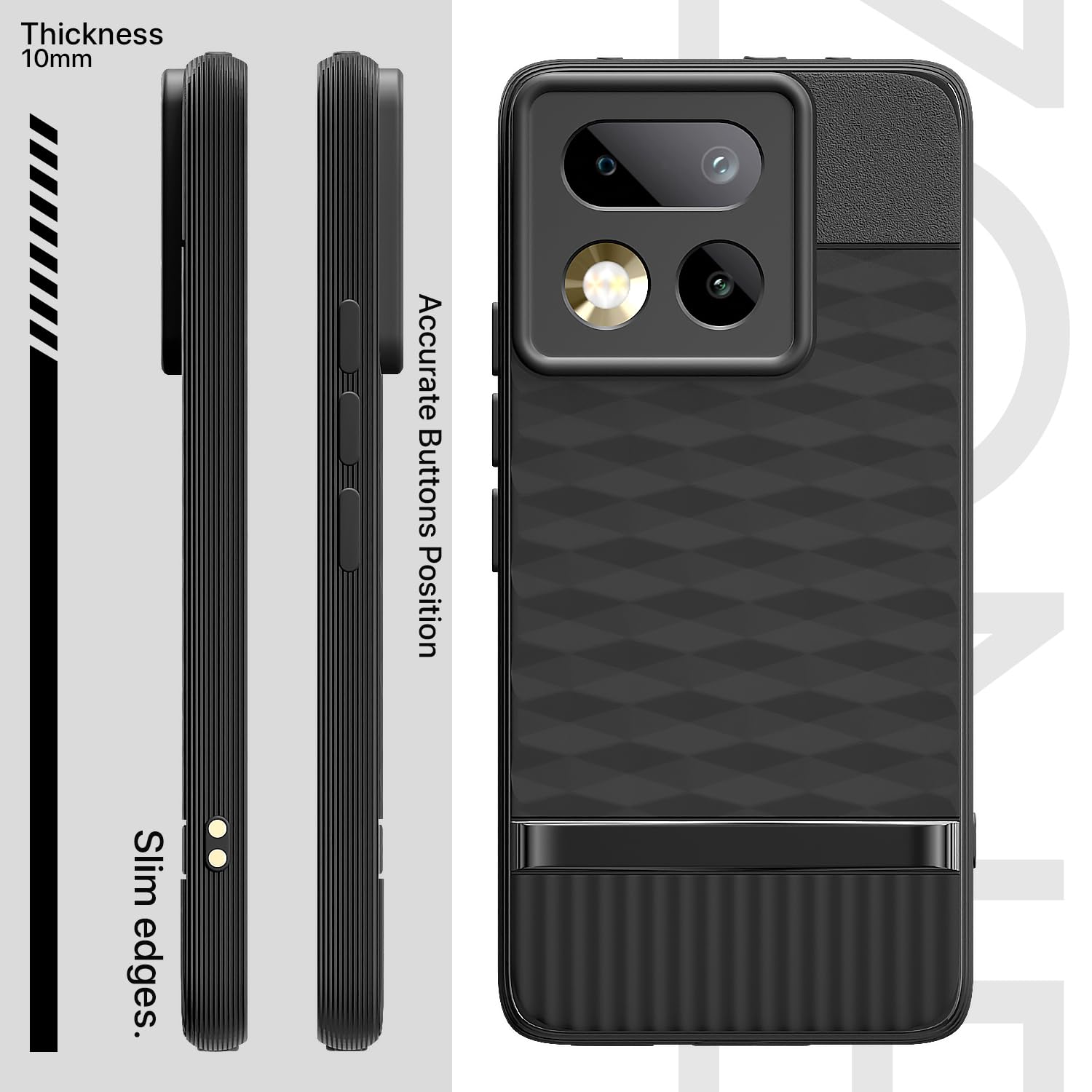 Realme 16 Pro Plus 5G Silicone mobile cover in black by Pikkme – photo 3