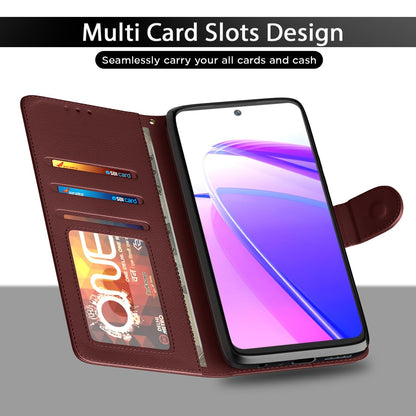 Itel P55 5G Wallet flip cover in brown by Pikkme – photo 5