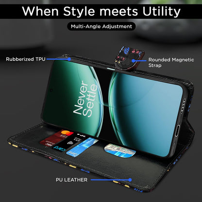 Pikkme OnePlus Nord 4 5G Wallet black flower wallet flip cover – photo 5
