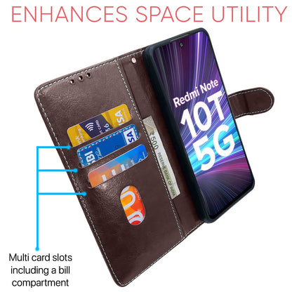 Coffee & brown wallet flip cover for Redmi Note 10T/Poco M3 Pro 5G – Pikkme – photo 3