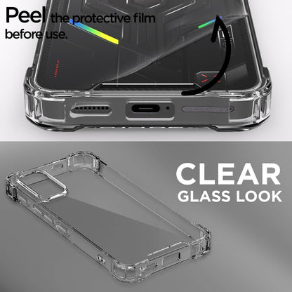 Pikkme Infinix GT 30 Pro 5G PC + TPU Crystal Clear Transparent Back Cover (Transparent)