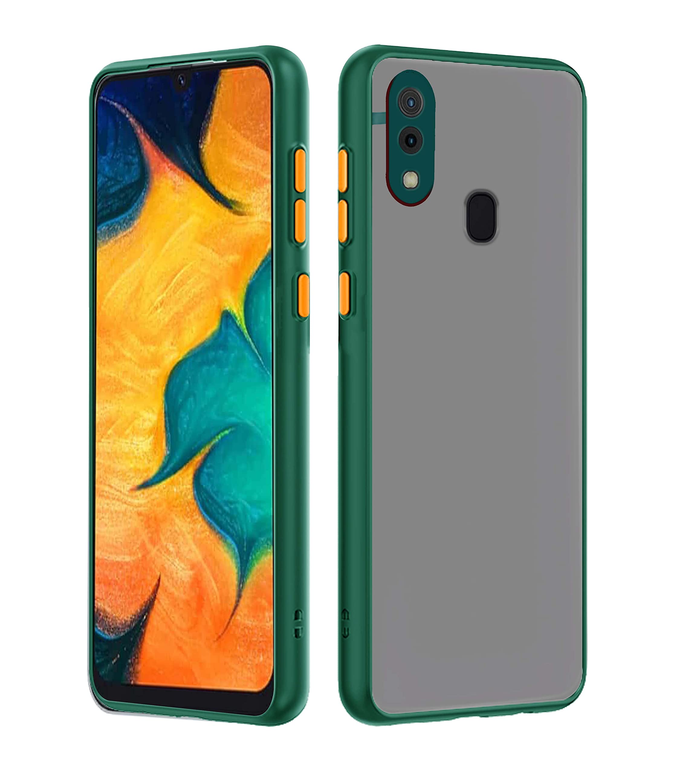 Green Matte phone cover for Samsung A20/A30/M10s – Pikkme