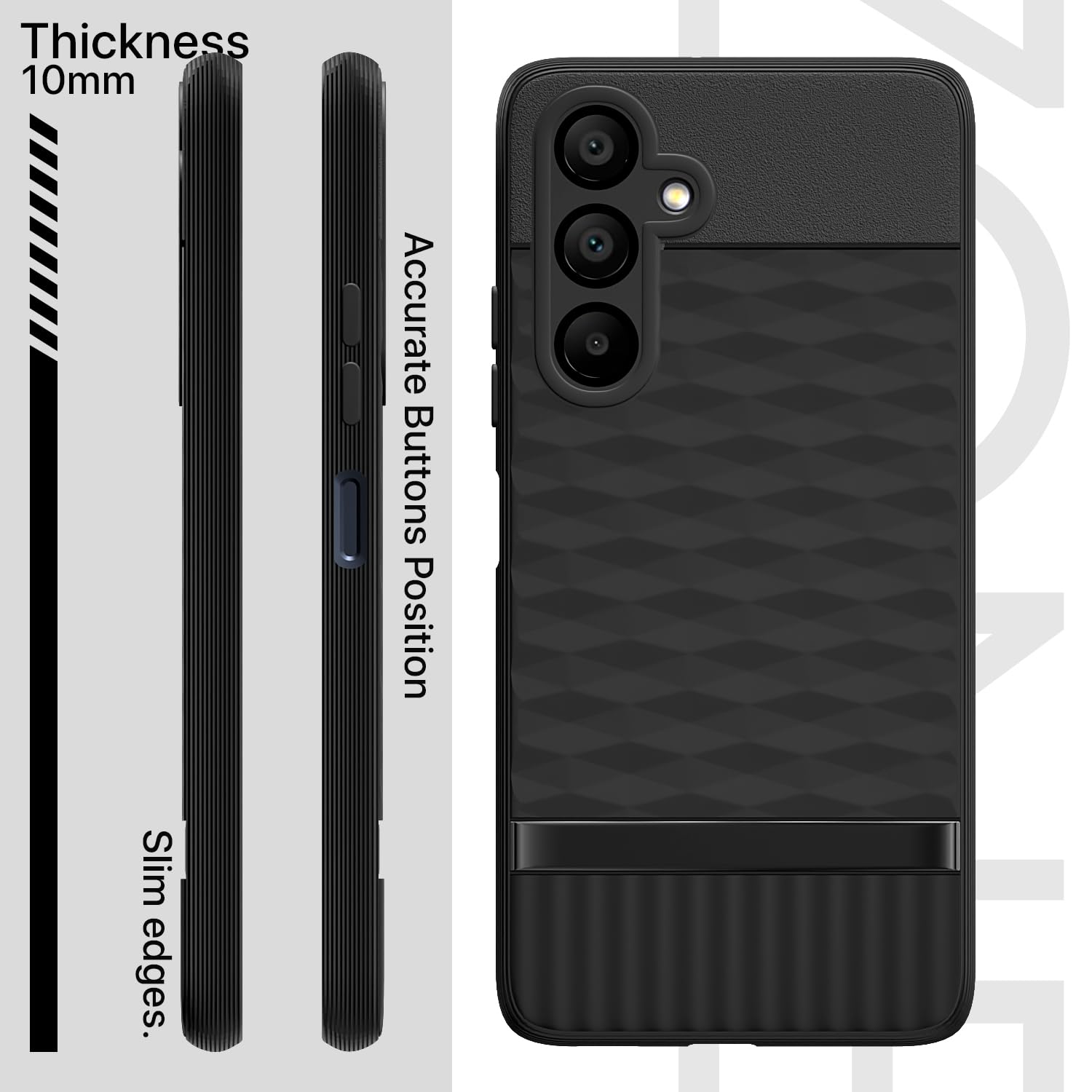 Pikkme Samsung Galaxy F15 5G / Samsung Galaxy M15 5G Gencase Back cover (Black)