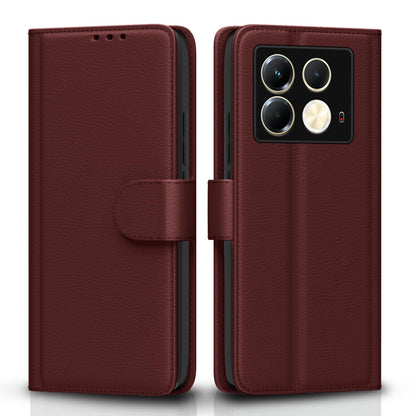 Infinix Note 40 5G mobile flip cover in brown by Pikkme