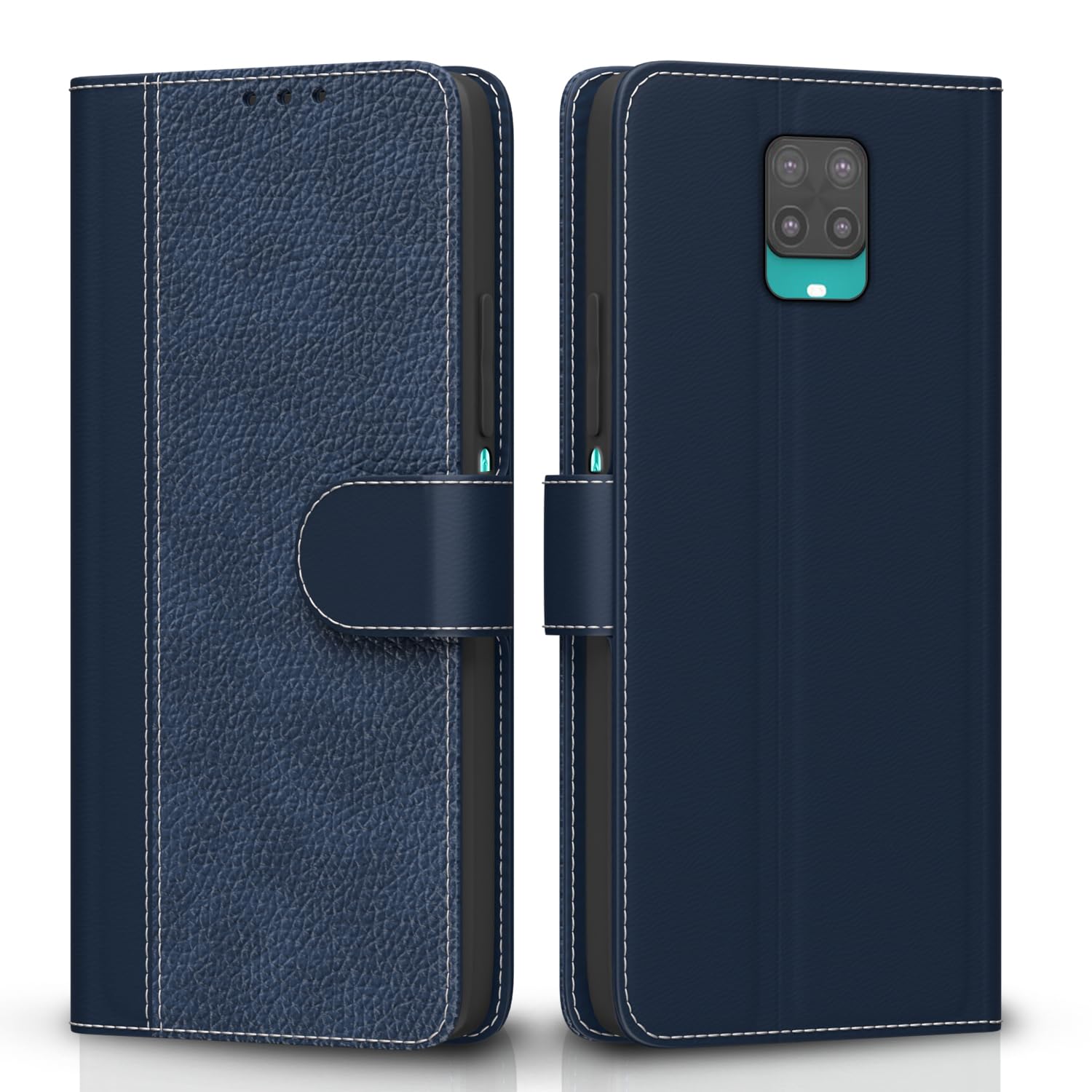 Pikkme blue Wallet mobile flip cover for Redmi Note 9 Pro/Note 9 Pro Max/Poco M2 Pro/Note 10 Lite
