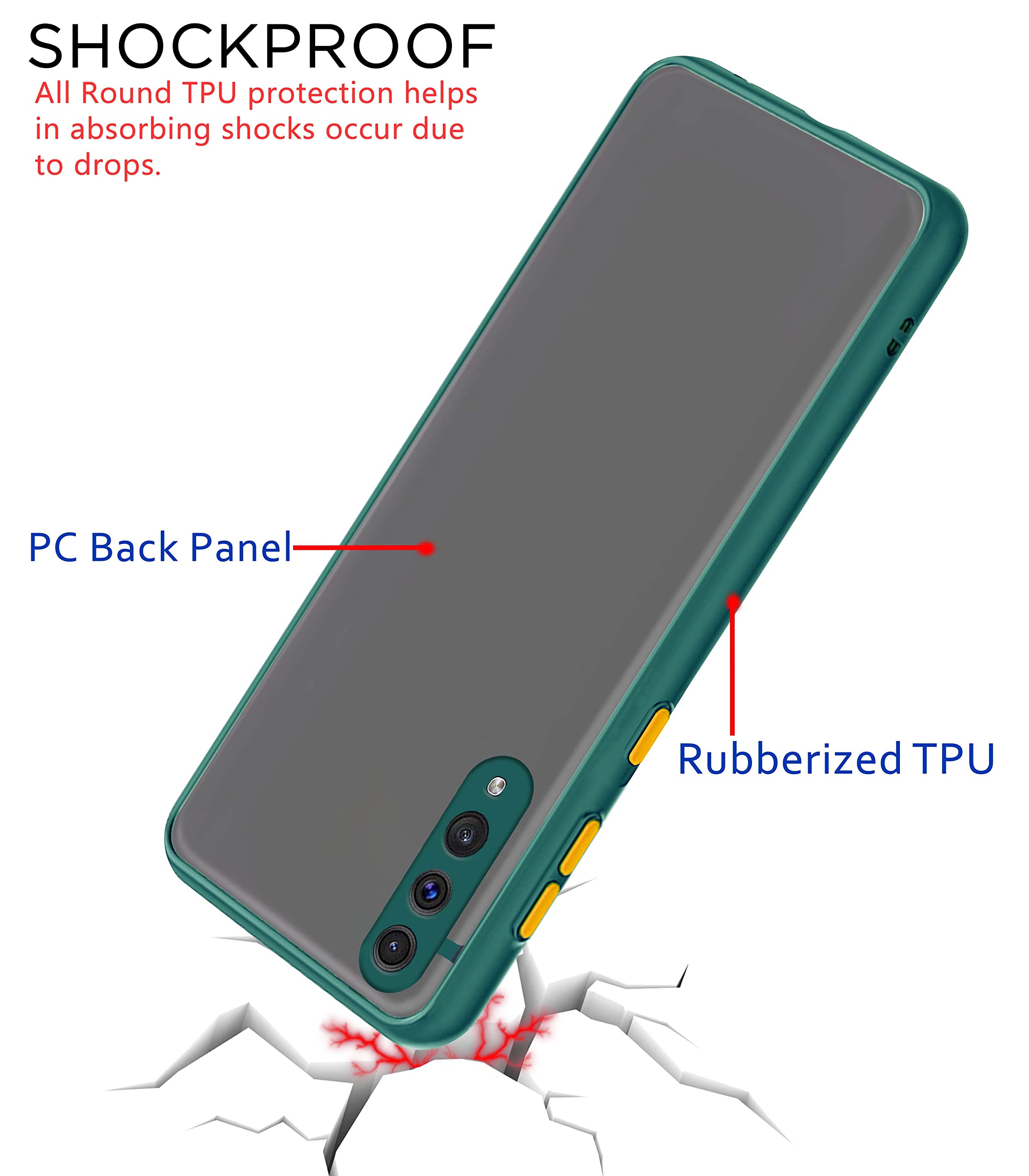 Pikkme Samsung A50/A50s/A30s green mobile back cover – photo 4