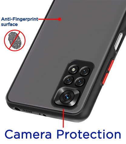 Redmi Note 11/Note 11s Hybrid mobile back cover in black by Pikkme – photo 2