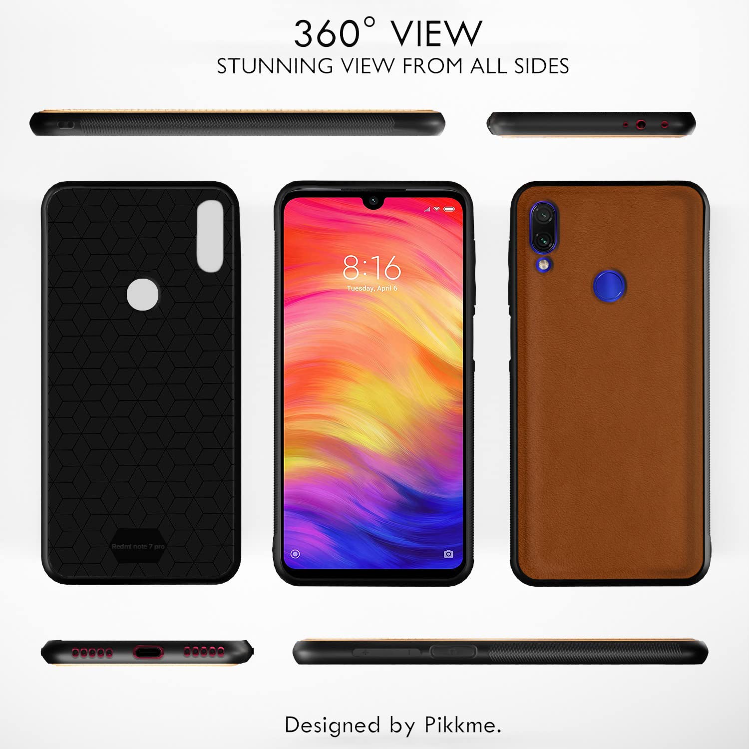 Pikkme Redmi Note 7 Pro/Note 7/Note 7S Leather camel mobile cover – photo 3