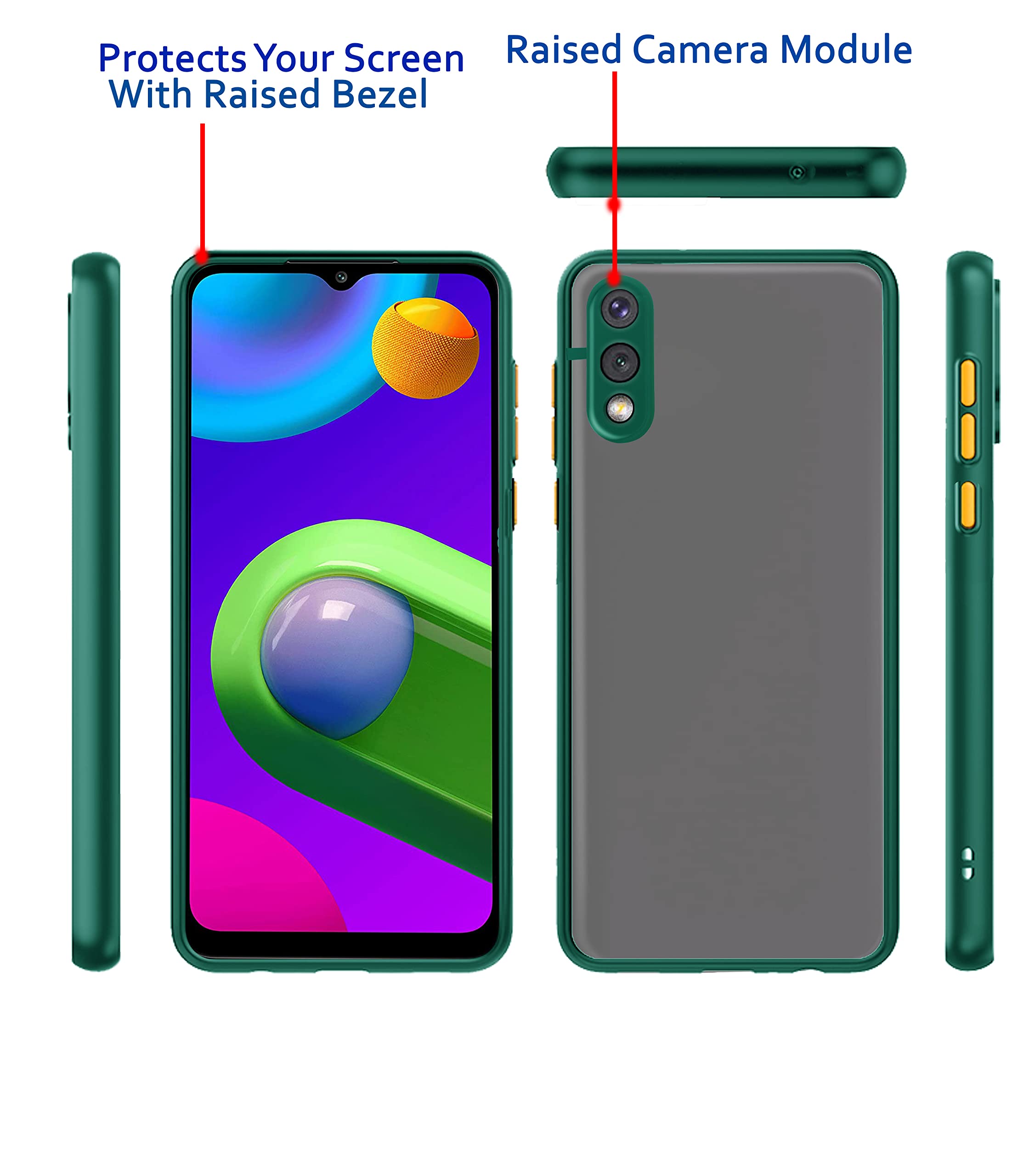 Green Hybrid back cover for Samsung M02 – Pikkme – photo 3