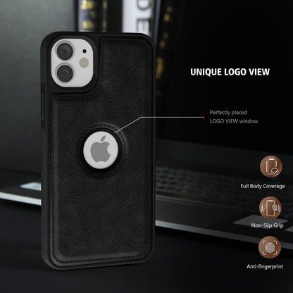 Pikkme iPhone 12/12 Pro Flexible Pu Leather Back Case (Black)