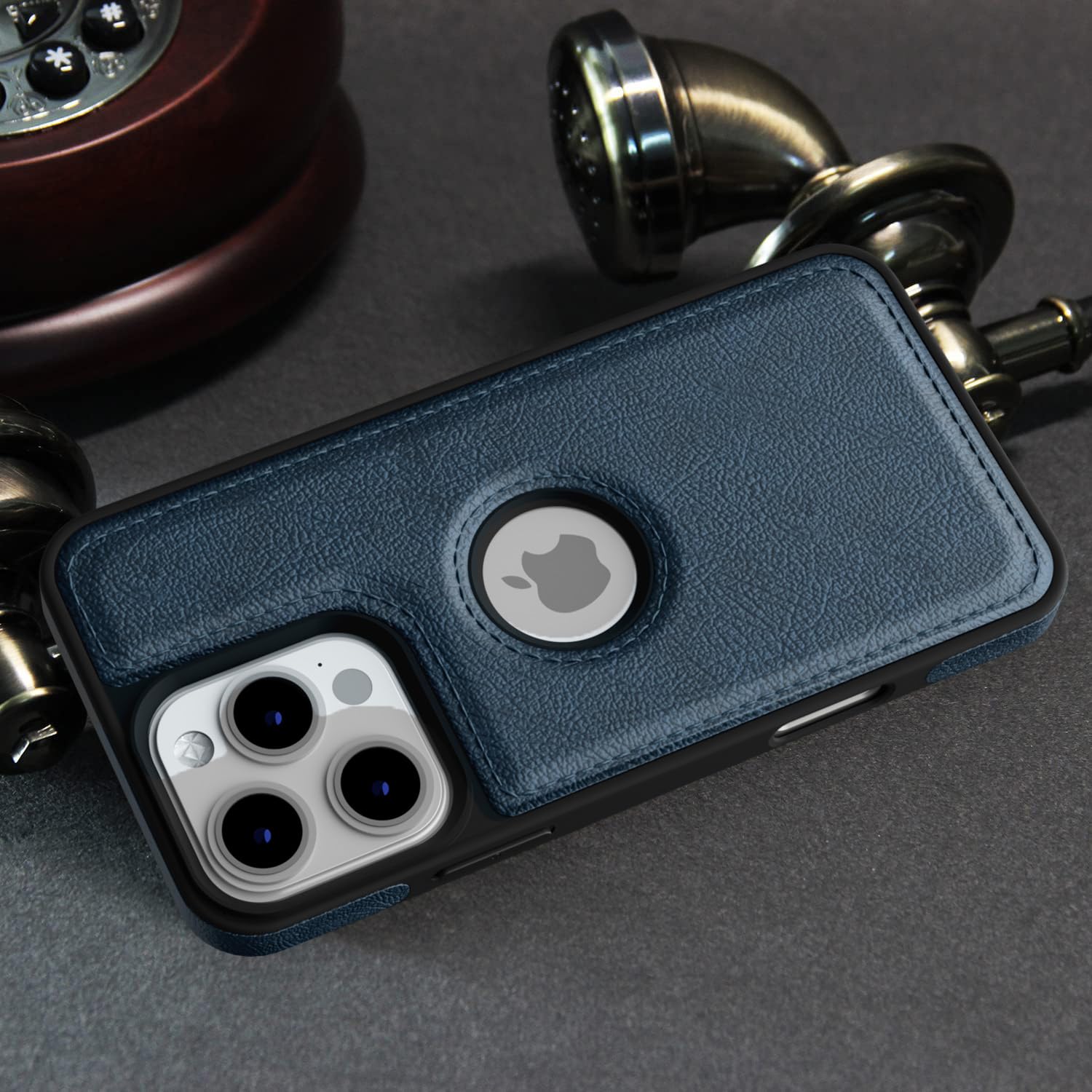 Pikkme iPhone 16 Pro Flexible Pu Leather Back Case | Blue