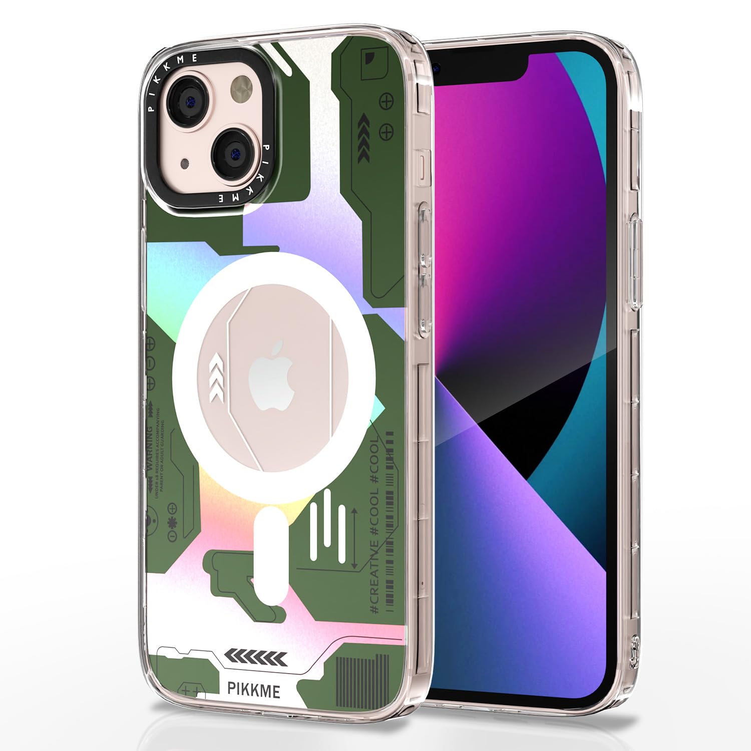 Pikkme iPhone 13 Printmagsafe Back Cover (Green)