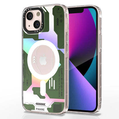 Pikkme iPhone 13 Printmagsafe Back Cover (Green)