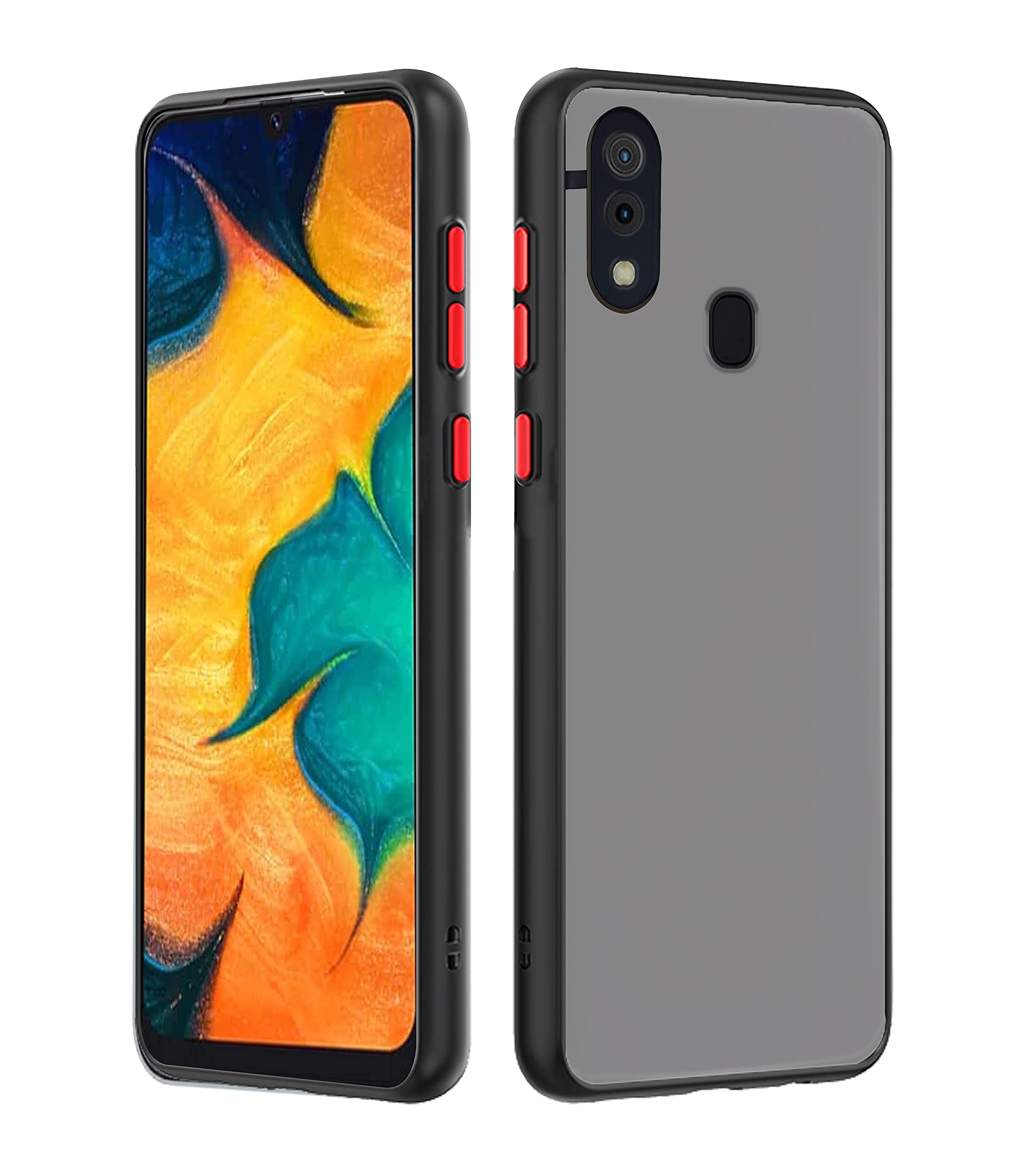 Samsung A20/A30/M10s Matte mobile back cover in black by Pikkme