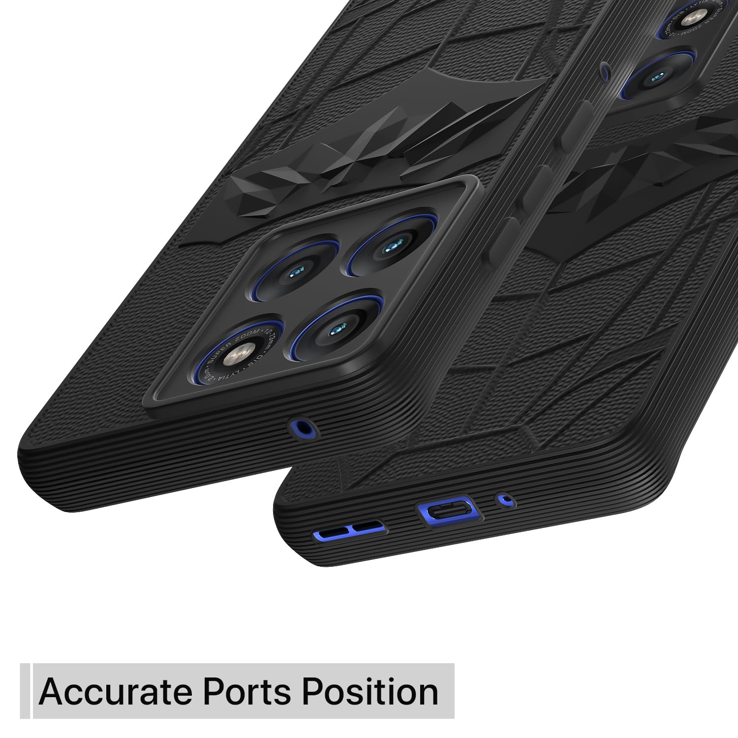 Pikkme Motorola Moto Edge 60 Pro 5G Shockproof Stylish Cartoon Back Cover (Black)