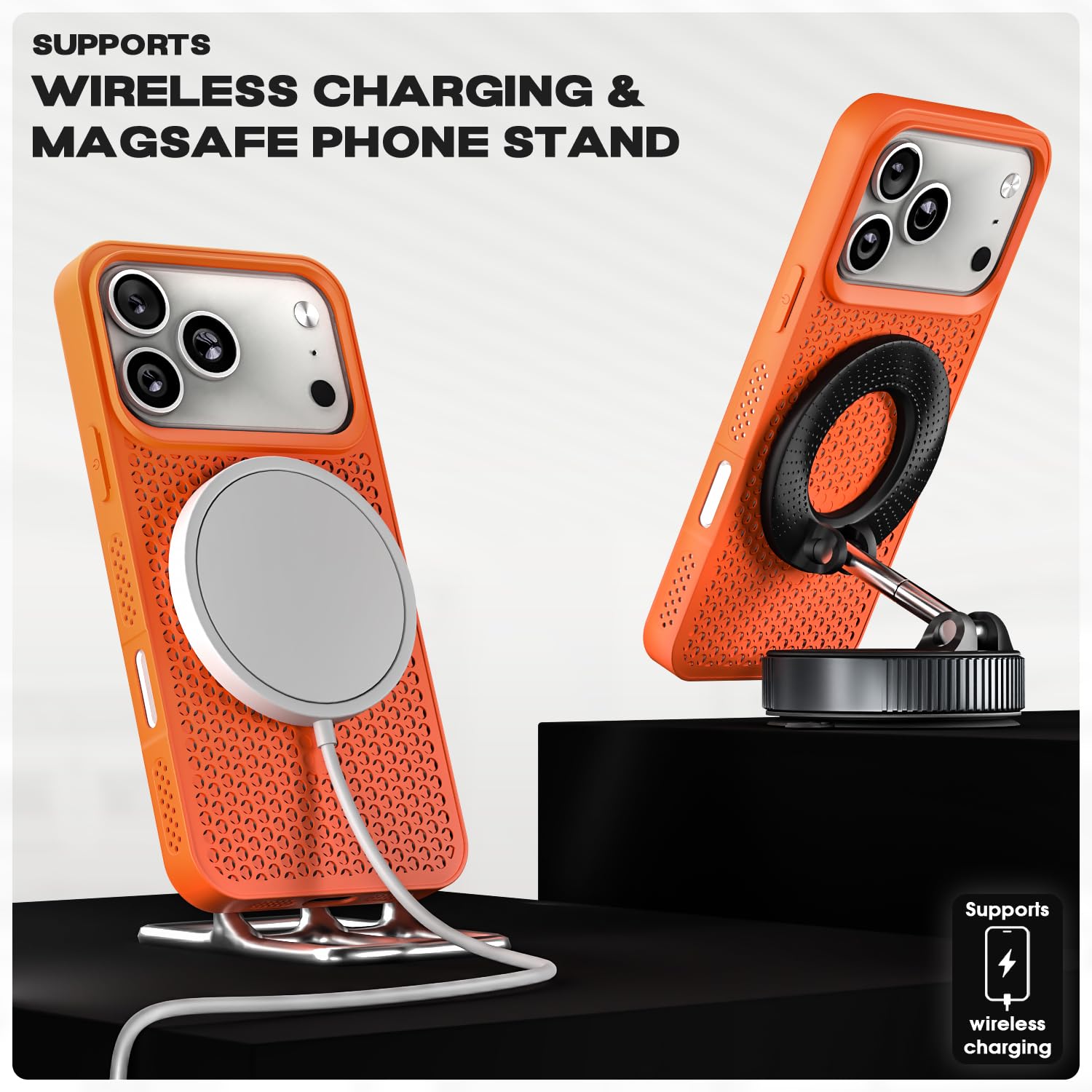 Orange MagSafe mobile cover for iPhone 17 Pro Max – Pikkme – photo 5