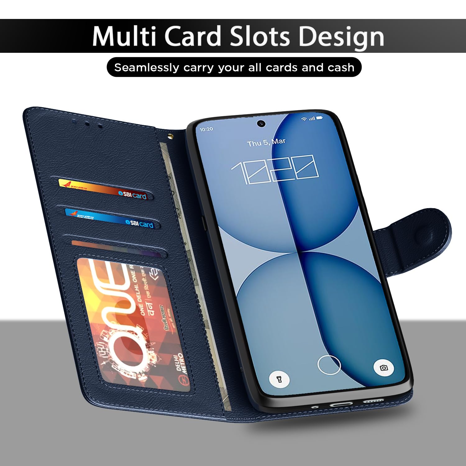 Nothing Phone 4a 5G flip cover in blue by Pikkme – photo 5
