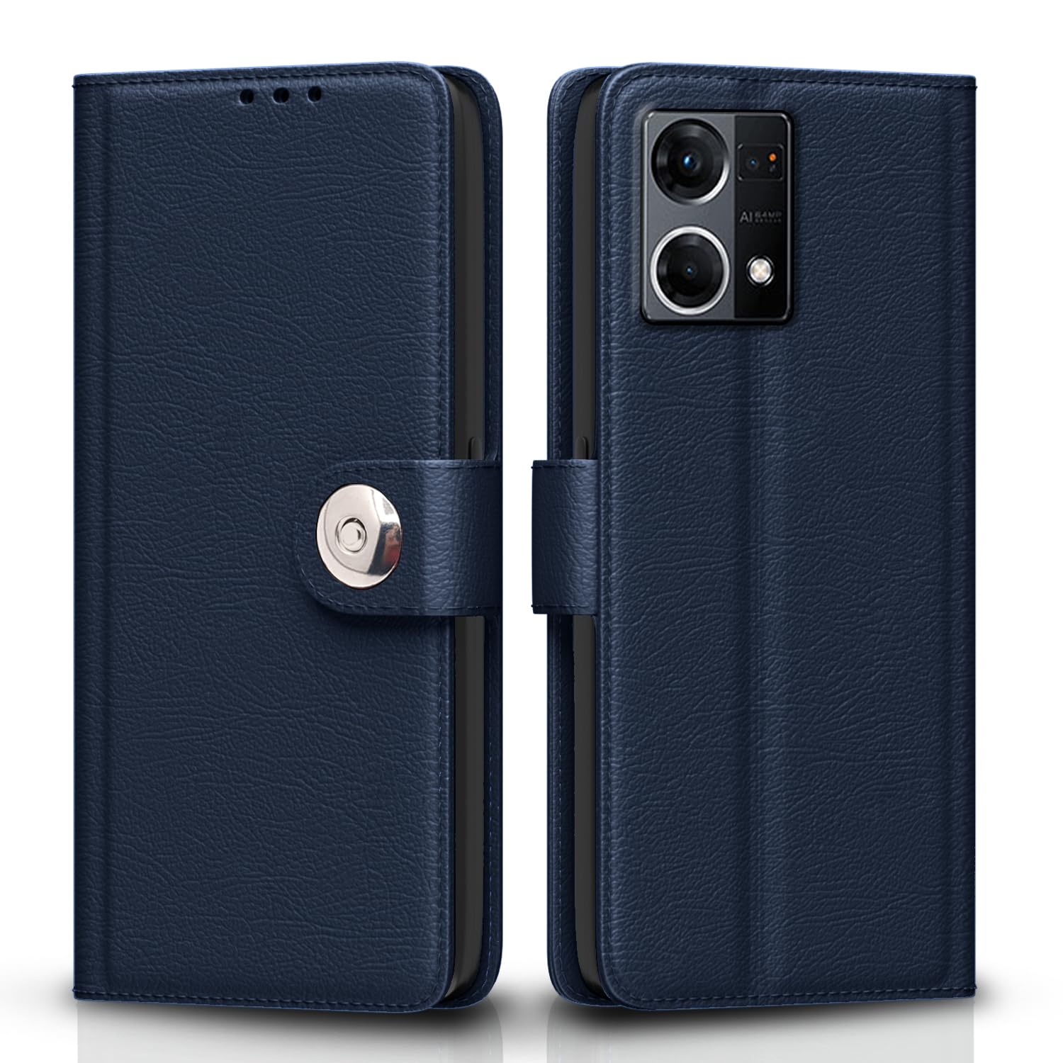Pikkme blue mobile flip cover for Oppo Reno 7 5G